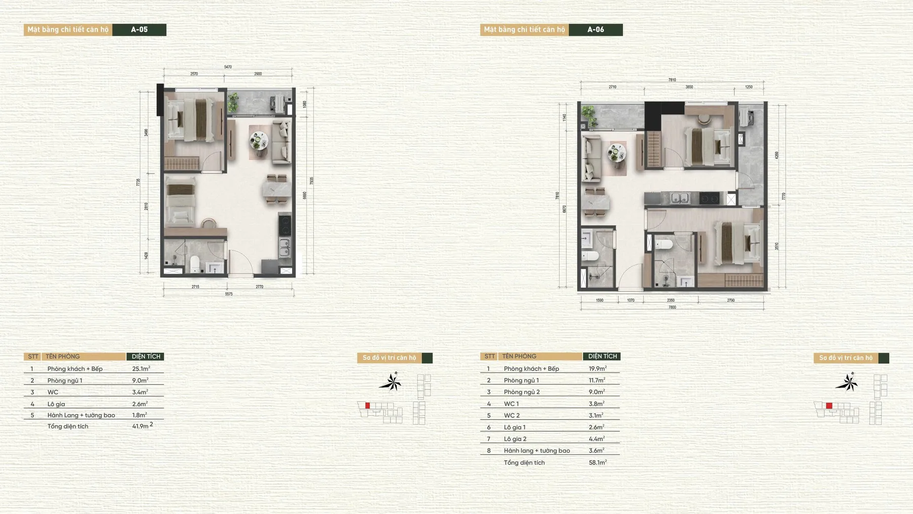 Layout căn hộ A05 và A06 A&T Saigon Riverside