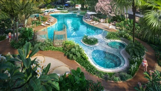 Phối cảnh hồ bơi Green Skyline