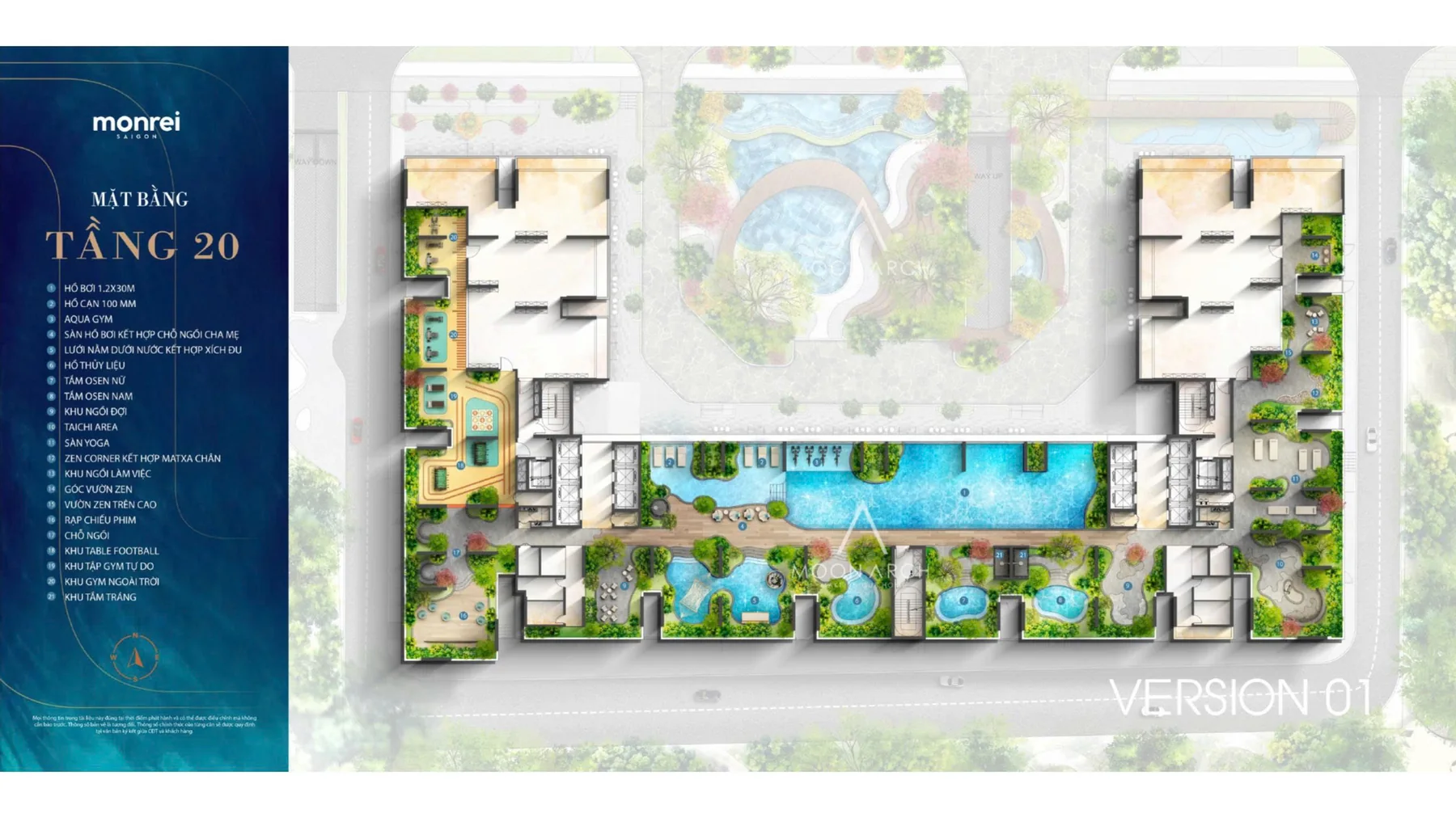 Mặt bằng tiện ích Monrei Saigon