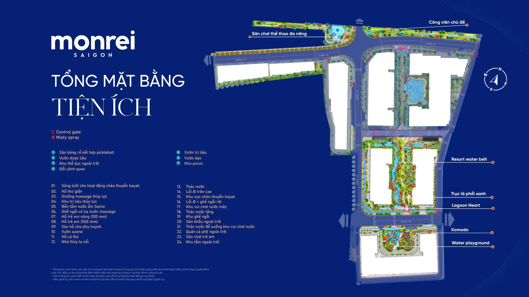 Mặt bằng và tiện ích Monrei Saigon