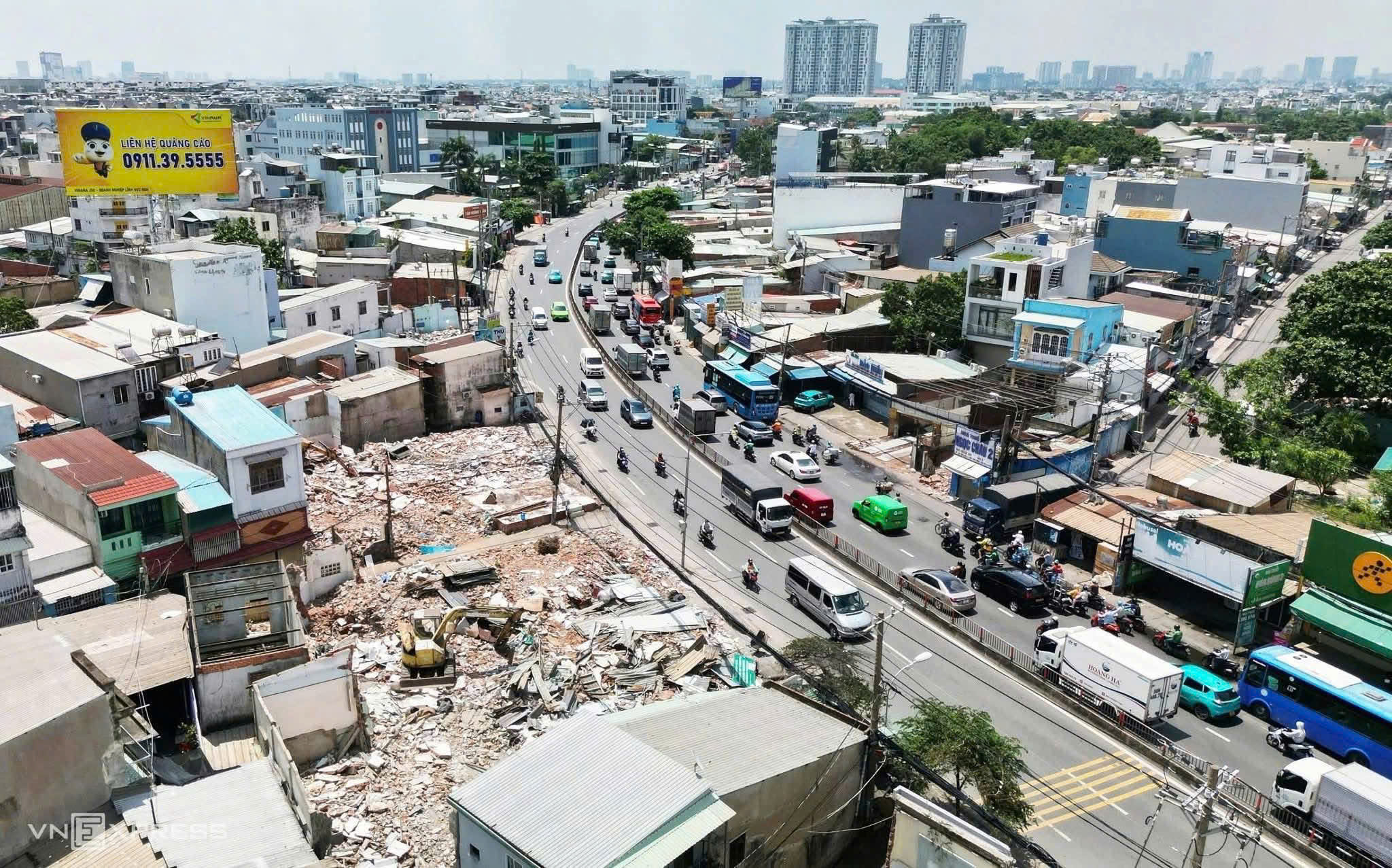 Hiện trạng giải tỏa mặt bằng phục vụ mở rộng Quốc lộ 13