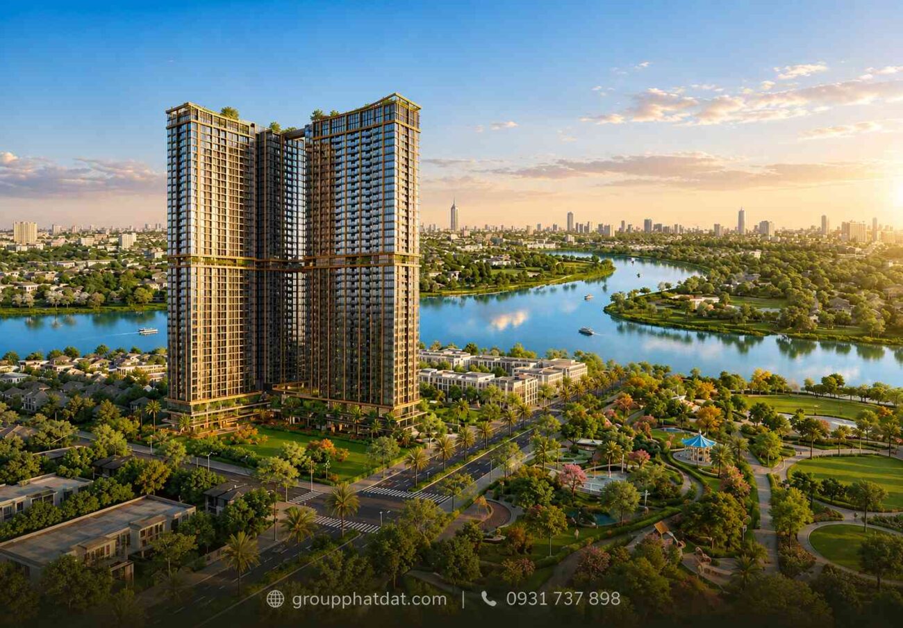 Phối cảnh tổng quan Serena Riverside ven sông Sài Gòn tại Lái Thiêu