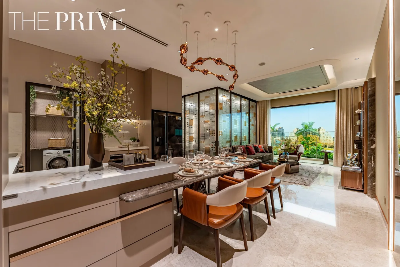 Khu bếp nhà mẫu The Privé