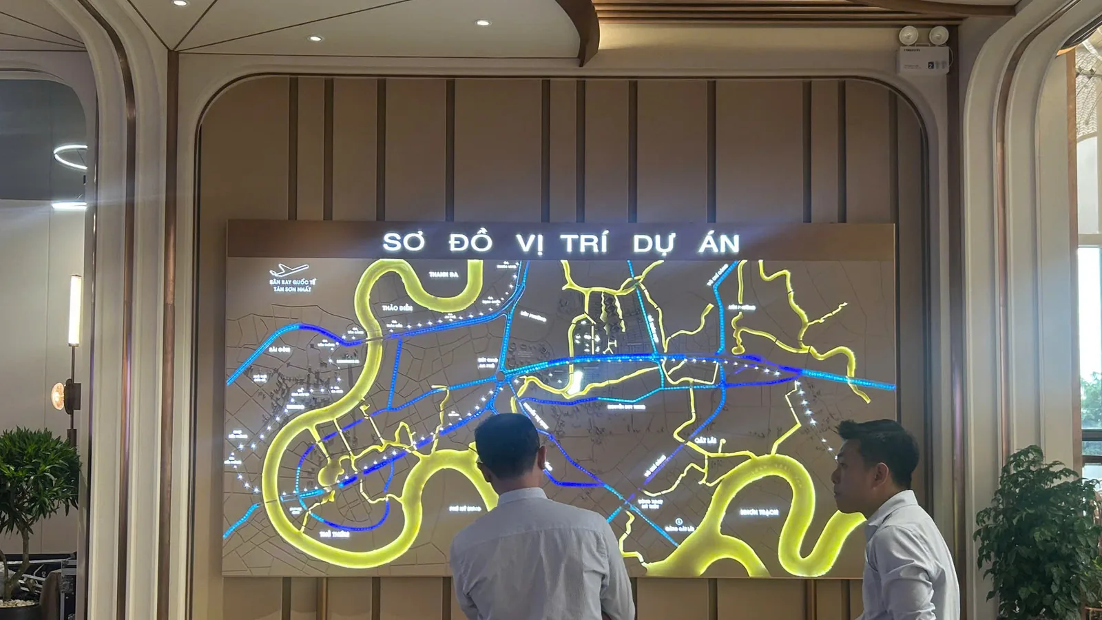 Sơ đồ vị trí The Privé tại sales gallery với các trục kết nối khu Đông TP.HCM