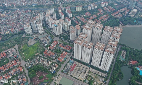 Toàn cảnh khu dân cư đô thị minh họa cho thị trường nhà đất Hà Nội